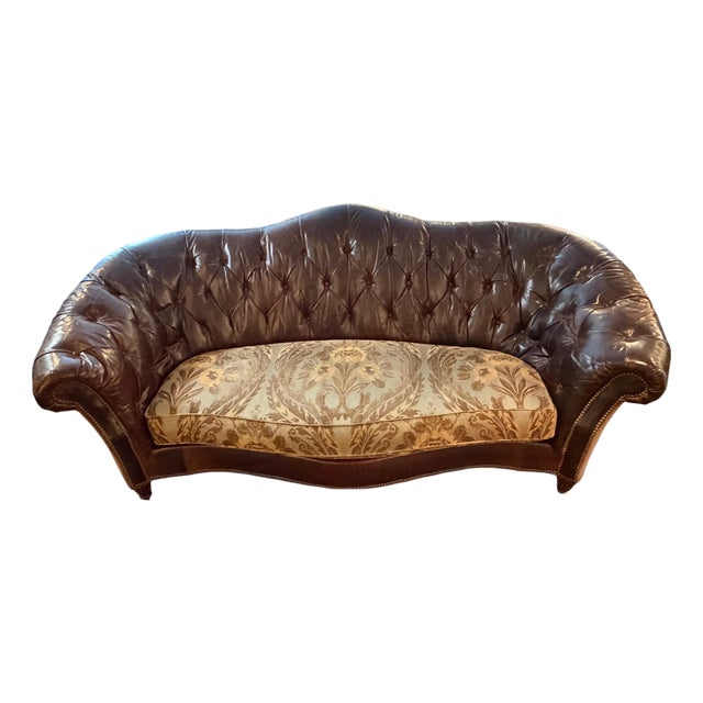 1980s Upholstered Victorian Revival Sofa by Paul Robert Inc. For Sale
