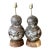 Vintage Boho Artisanal Scagliola Pigmented Plaster Gourd Lamps - A Pair For Sale
