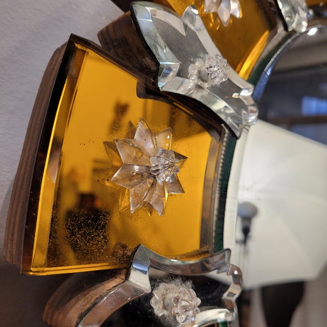 Mid-Century Sunburst Mirror in Murano Glass, 1960s For Sale - Image 13 of 18