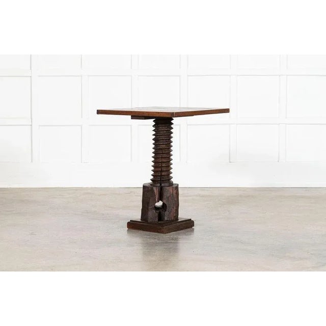 French Elm Corkscrew Side Table, 1900s For Sale - Image 11 of 14