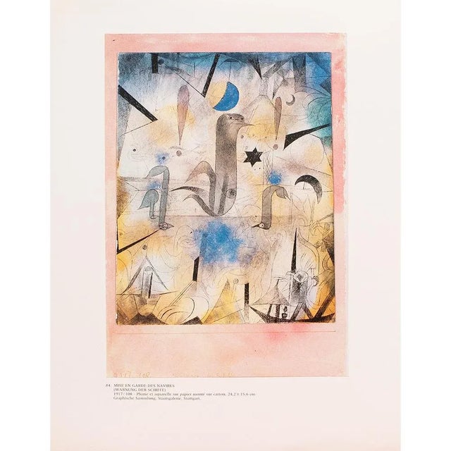 Printmaking Materials 1989 afterPaul Klee "Vessel Caution", Full-Color Print From France For Sale - Image 7 of 8