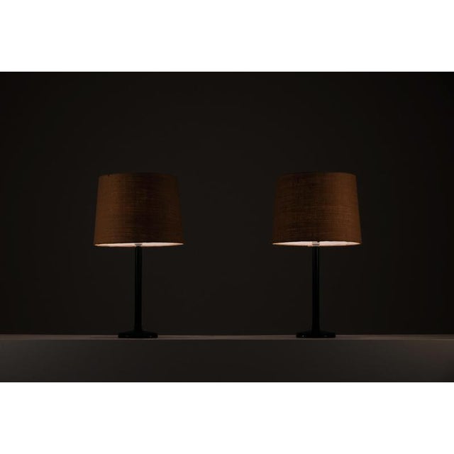 Pair of model BN 75 table lamps by Hans-Agne Jakobsson, Markaryd, Sweden, 1960s. This piece is attributed to the mentioned...