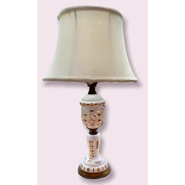 1920s Czechoslovakian Cut to Clear Cased Glass Table Lamp For Sale - Image 13 of 13