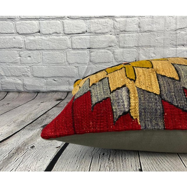 16 x 24 Kilim Pillow Turkish Cushion Delight Dreams Pillow Cushion Cover For Sale - Image 4 of 4