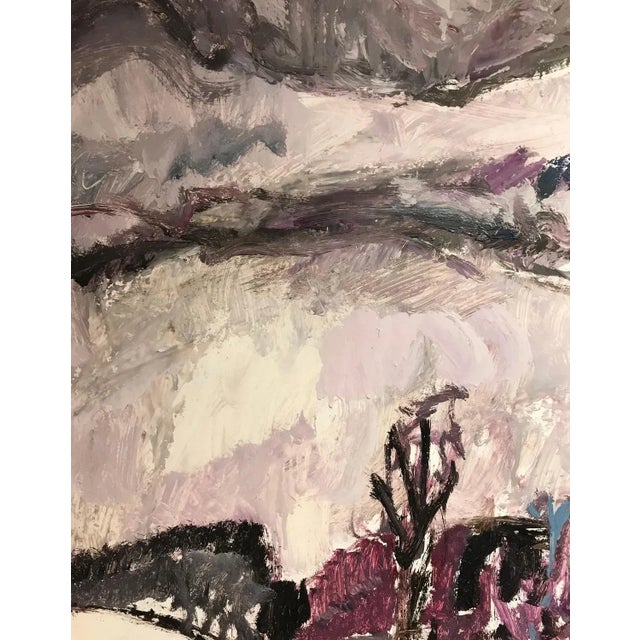 1980s Jean Krillé, Winter Landscape No. 15, Oil on Wood, 1984 For Sale - Image 5 of 7
