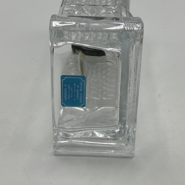 Transparent Vintage Crystal Clock by Godinger For Sale - Image 8 of 9