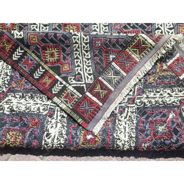 70s Turkish Handmade Aesthetic Boho Jejim Kilim Area Rugs For Sale - Image 4 of 11