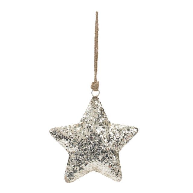Elevate your holiday decor with the elegant Mosaic Metal Star Ornament Set. These beautiful ornaments, crafted from...