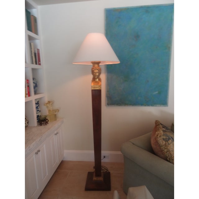 Brown Paul Ferrante Neoclassical Floor Lamp For Sale - Image 8 of 8