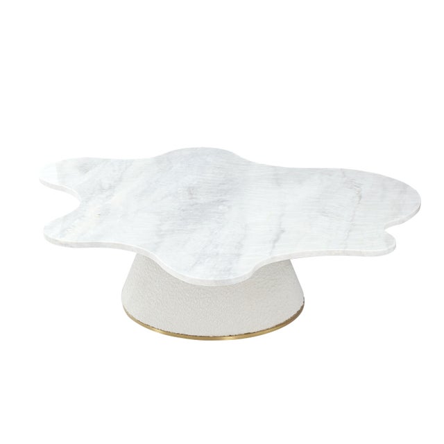 Pasargad Home Simona Marble Top Coffee Table, Ivory For Sale - Image 4 of 4