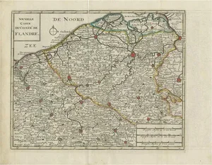 Antique Map of Flanders by Keizer & De Lat, 1788