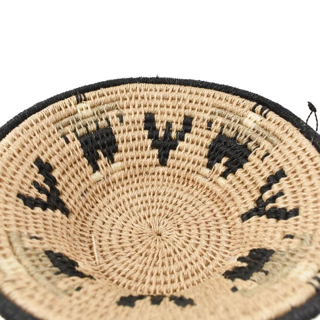 Early 20th Century Sisal Handwoven Basket 6inch For Sale - Image 4 of 7