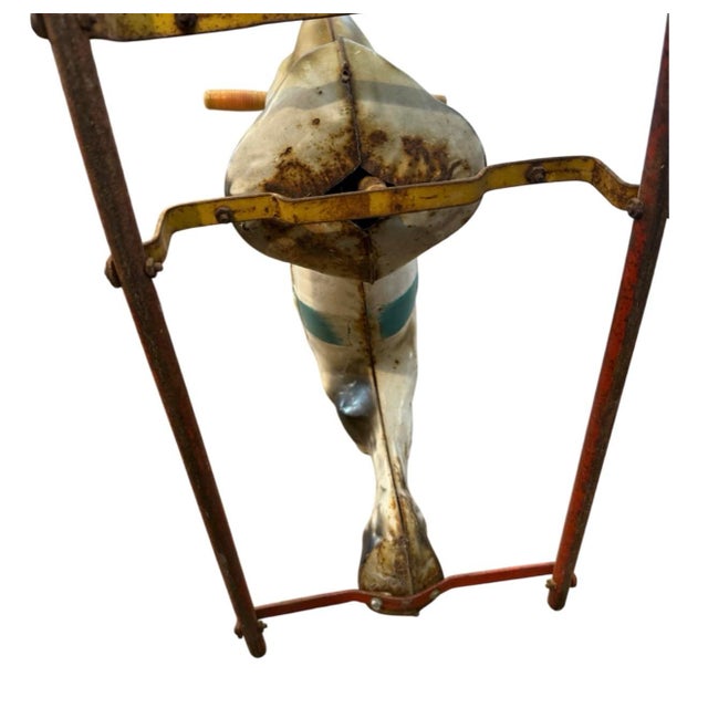 Vintage Mobo Tinplate Rocking Horse Produced by D. Sebel & Co. In England For Sale - Image 9 of 10