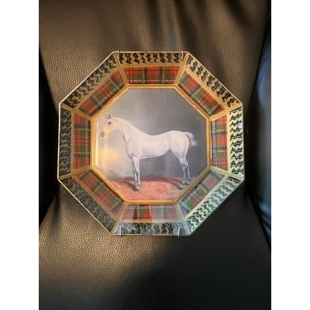 American 1990s Durwin Rice Decoupage Glass Plates For Sale - Image 3 of 5