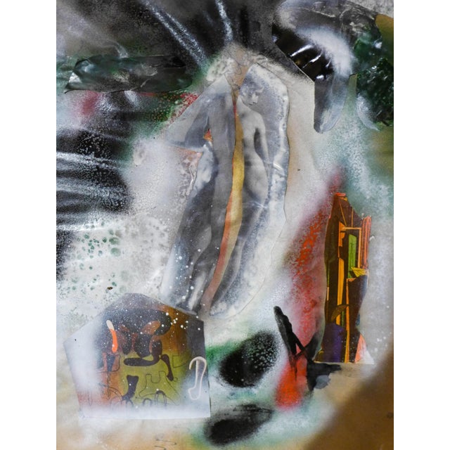 Contemporary "Venus" Abstract Mixed-Media Collage For Sale - Image 3 of 6