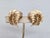 Trifari Vintage 1960 Signed Crown Trifari Goldtone Clear Rhinestone Feather Ad Piece Clip Earrings-2 Pieces For Sale - Image 4 of 8