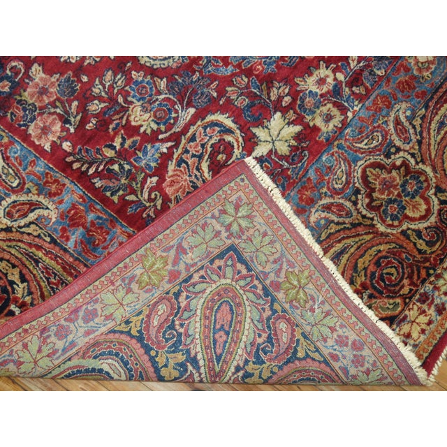 Early 20th Century Antique Square Persian Sarouk Rug For Sale - Image 5 of 9