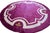 Textile 1930s Purple Round Minimalist Antique French Art Deco Rug 9' 2" X 9' 2" Handknotted Wool Carpet For Sale - Image 7 of 7