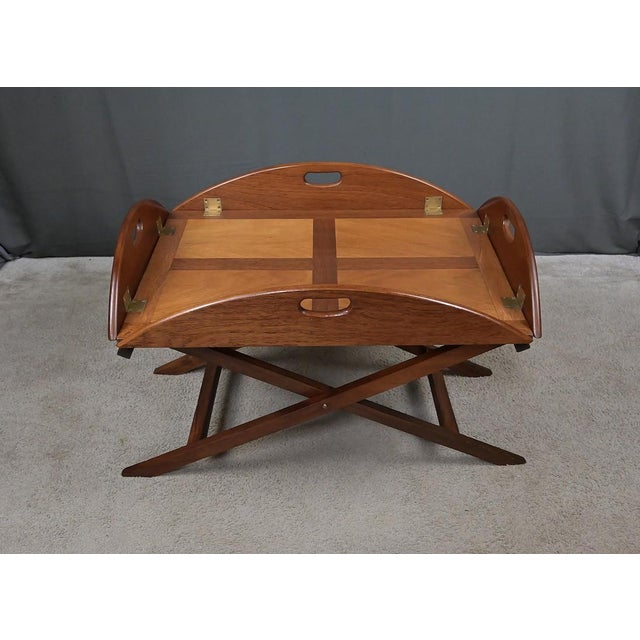Mahogany Folding Butler Table, 1940 For Sale - Image 6 of 18
