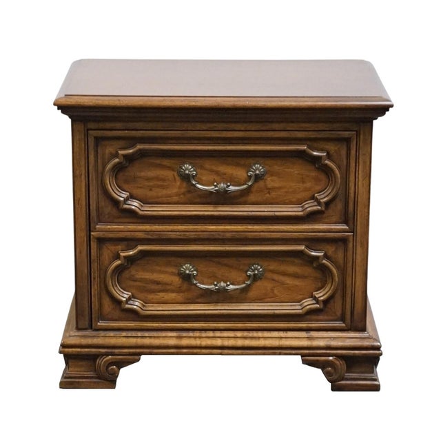 Mediterranean Thomasville Furniture Legacy Collection Italian Mediterranean Style 26" Two Drawer Nightstand 7811-810 For Sale - Image 3 of 12