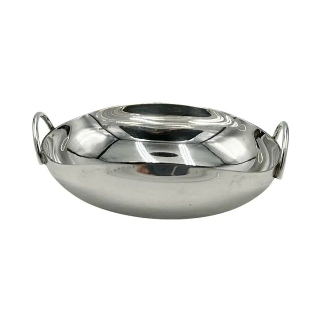 Silver Vintage Christian Dior Paris Silver Plated Trinket Dish With Handles Italy For Sale - Image 8 of 12