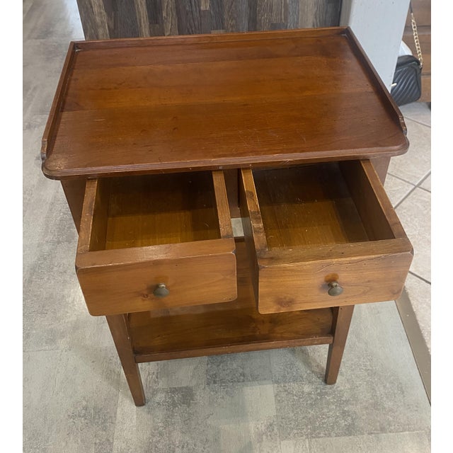 In good overall condition, some minor signs of wear on the tabletop, 2 very practical drawers, perfectly stable table It...