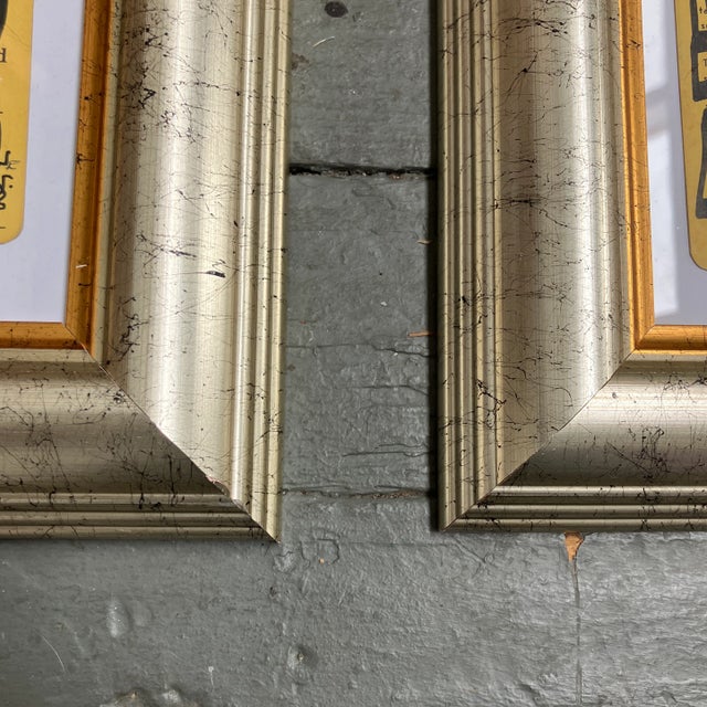 Contemporary Two Original Wayne Cunningham Abstract Marker Drawings on Vintage Registration Cards- Set of Two For Sale - Image 4 of 5