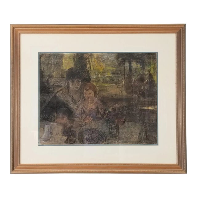 1920s Figurative Abstract Pastel Painting by Felix Gogo For Sale