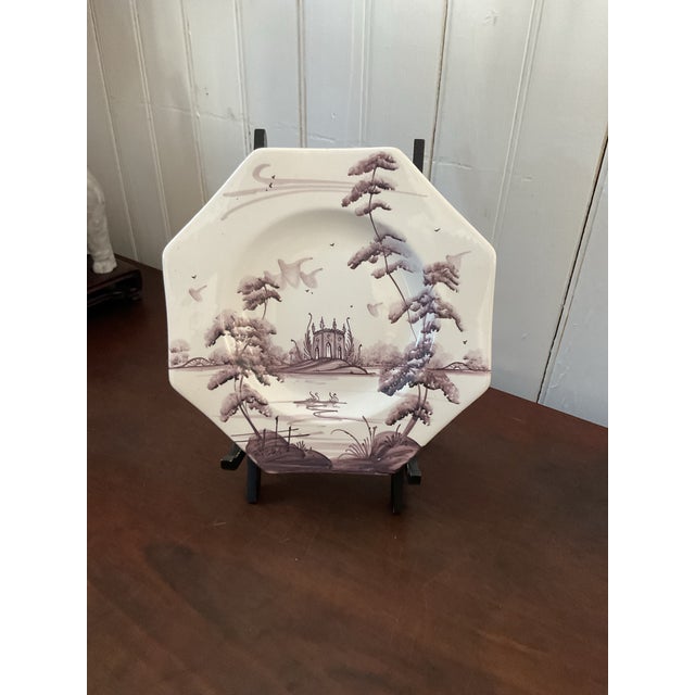 Set of 8 salad, dessert, or appetizer plates by Deborah Sears. Highly collectible, each Isis Ceramics piece is hand made,...