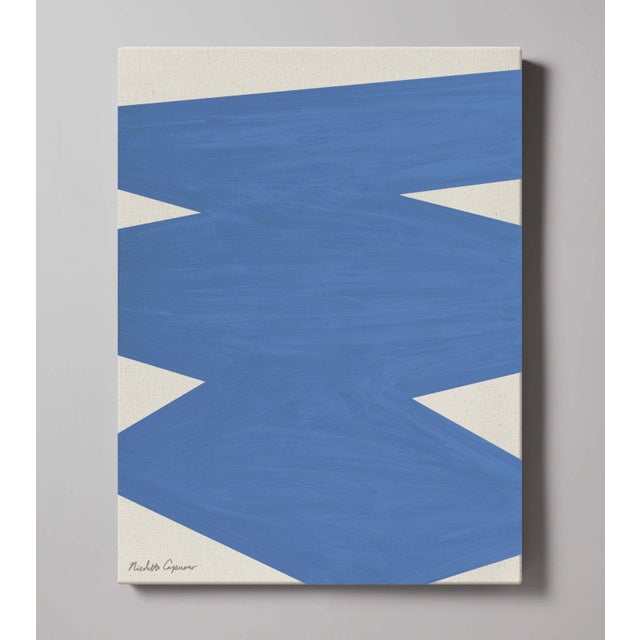 Mid-Century Modern "Limitless" Affirmations Painting Sky Blue" - Geometric Painting by Nicolette Capuano - 2026 Colorway Edition For Sale - Image 3 of 7
