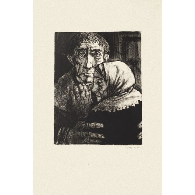 Figures - Original Black and White Etching by M. Ciry - 1964 1964 For Sale