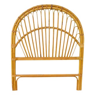 Rattan & Bamboo Twin Headboard For Sale