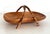 Mid-Century Italian Nutwood and Bamboo Basket, 1970s For Sale - Image 4 of 17