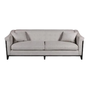Sherrill Furniture Sofa Gray Wood Frame With Designer Shardai Cream Fabric