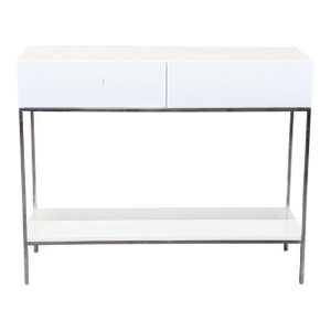 West Elm White Lacquer Storage Console