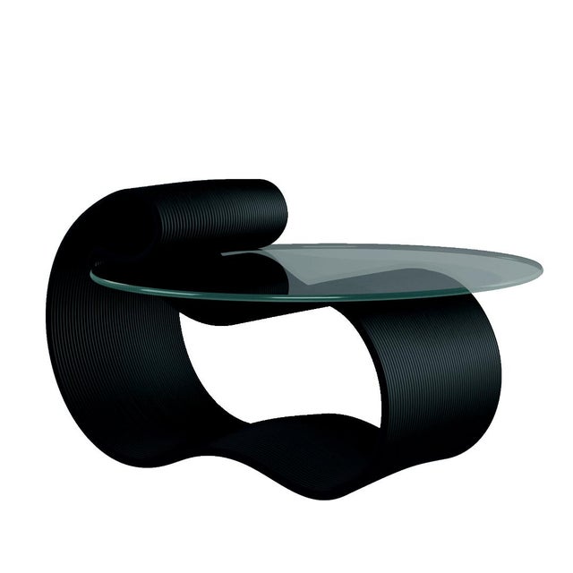 Glass Black Table by Jurij Rahimkulov For Sale - Image 7 of 8