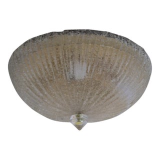 Transparent and Gold Glass Murano Ceiling Light by Barovier & Toso Style, 1960 For Sale