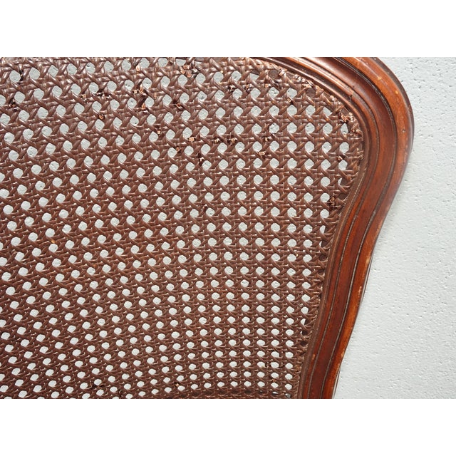Vintage French Country Brown Cane Side Chair For Sale - Image 13 of 14