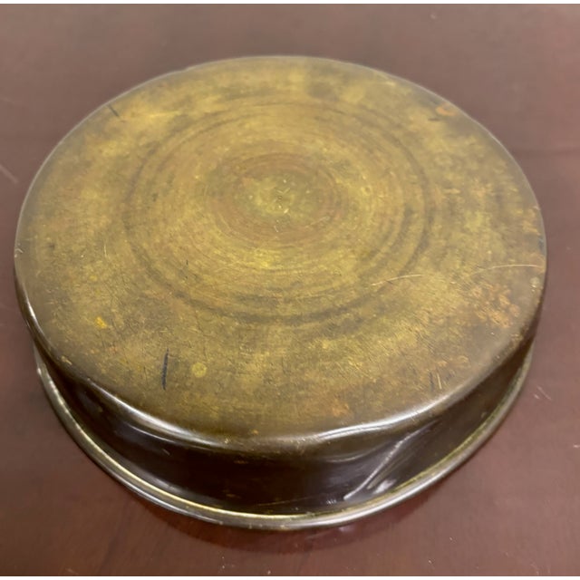 Metal Vintage Solid Brass Bowl Catchall Dish For Sale - Image 7 of 7