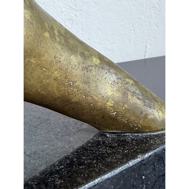 Bronze Mid-Century Brazilian Modern Bronze Female Sculpture on Granite Base, 1960s For Sale - Image 8 of 14