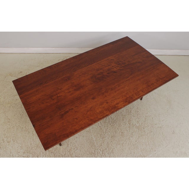 Eldred Wheeler Primitive Cherry Dropleaf Farm Table For Sale In Philadelphia - Image 6 of 18