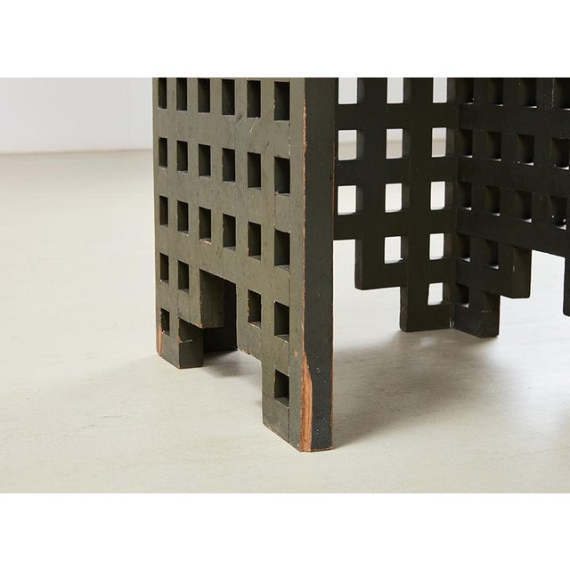 Forest Green Postmodern Side Chair, Italy, 1960s For Sale - Image 8 of 9