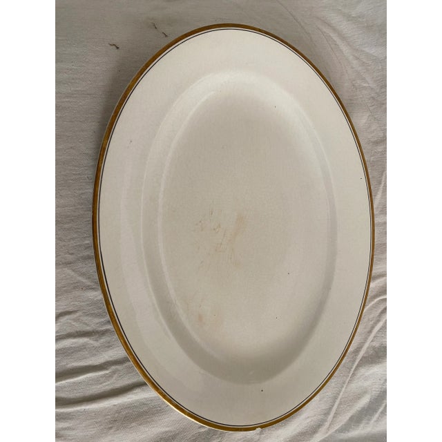Mid 20th Century Vintage Pope Gosser Gold Trimmed Tureen & Platter Set- 2 Pieces For Sale - Image 5 of 9