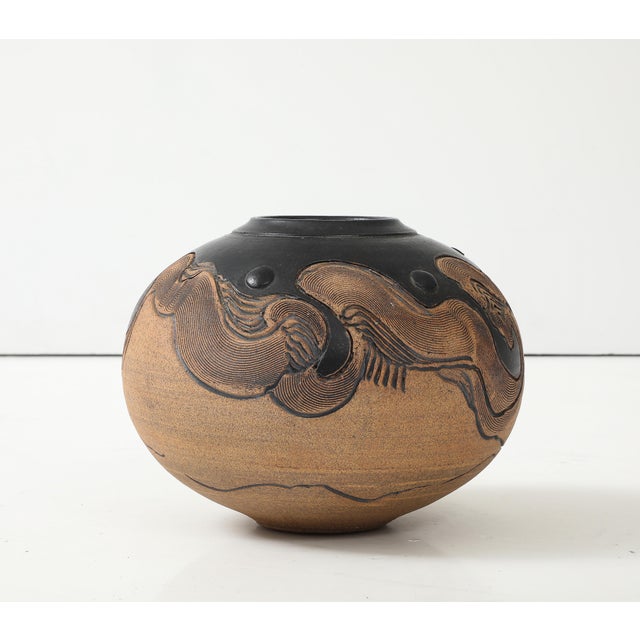 Late 20th Century 1980's "Signed" Studio Made Pottery Vase For Sale - Image 5 of 12
