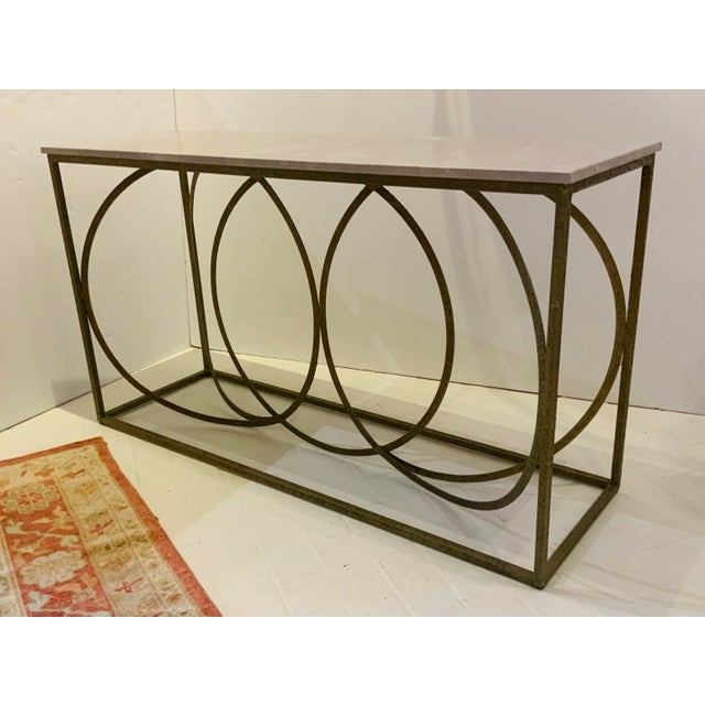Modern Interlocking Circles Console Table | Chairish