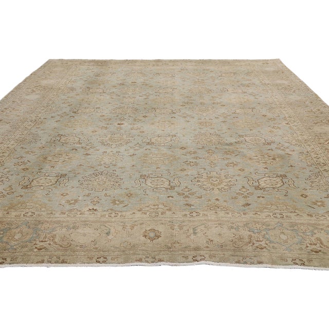 Rustic Antique Persian Tabriz Rug, 06'06 X 09'04 For Sale - Image 3 of 10