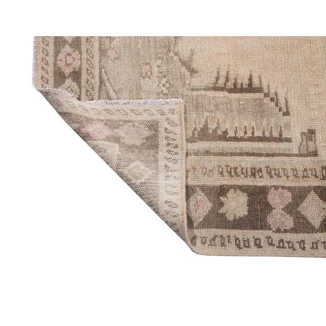 Mid 20th Century Oversized Vintage Washed Out Turkish Kars Rug For Sale - Image 5 of 6