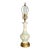 Mid-Century Celadon Ceramic Lamp - Hollywood Regency Gold Greek Key For Sale