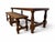 Vintage 1960s Angel Pazmino for Muebles De Estilo Tooled Leather Table & Bench Set - 3 Pieces For Sale - Image 4 of 8