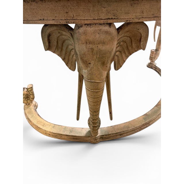 1970s Gampel-Stoll Style Elephant Desk With Tessellated Black Granite Top For Sale In West Palm - Image 6 of 10